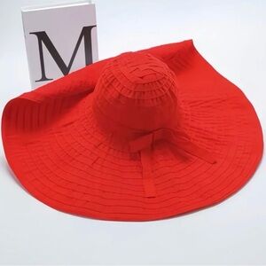 Elegant Red Sun Hat